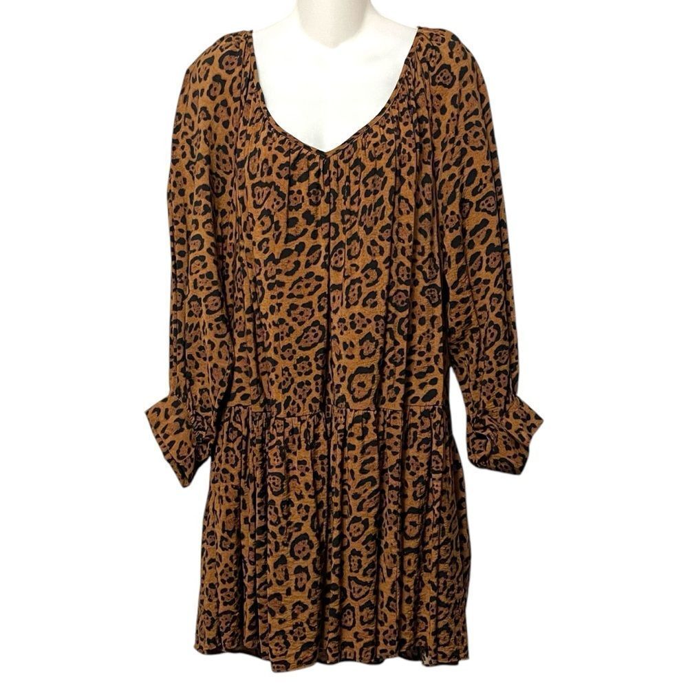 H&M Leopard Animal Print Dress M